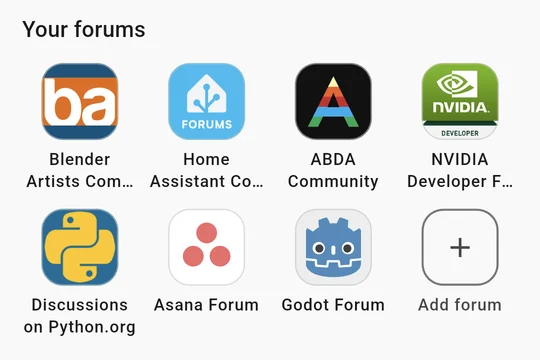 Your forums on ABDA's home